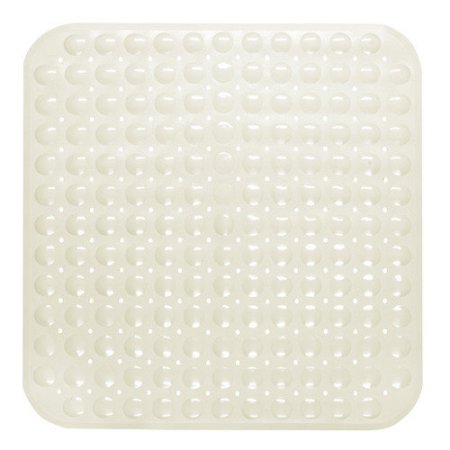 Stall Size"Bubble" Look Vinyl Bath Mat in ivory.