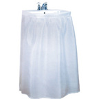 "Lauren" Diamond-Piqued, 100% Polyester Sink Drape in White