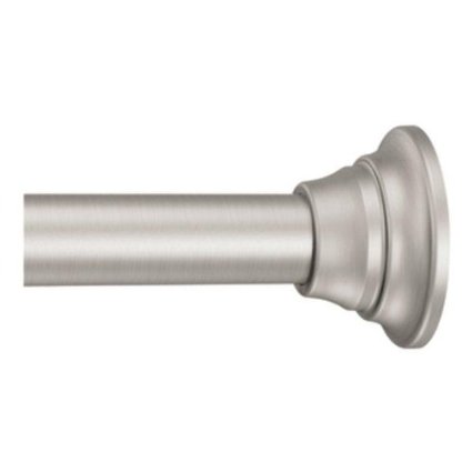 Steel Shower Curtain Tension Rod in Brushed Nickel