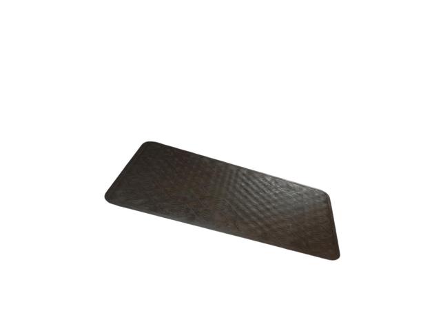 Small (13'' x 20'') Slip-Resistant Rubber Bath Tub Mat in Brown