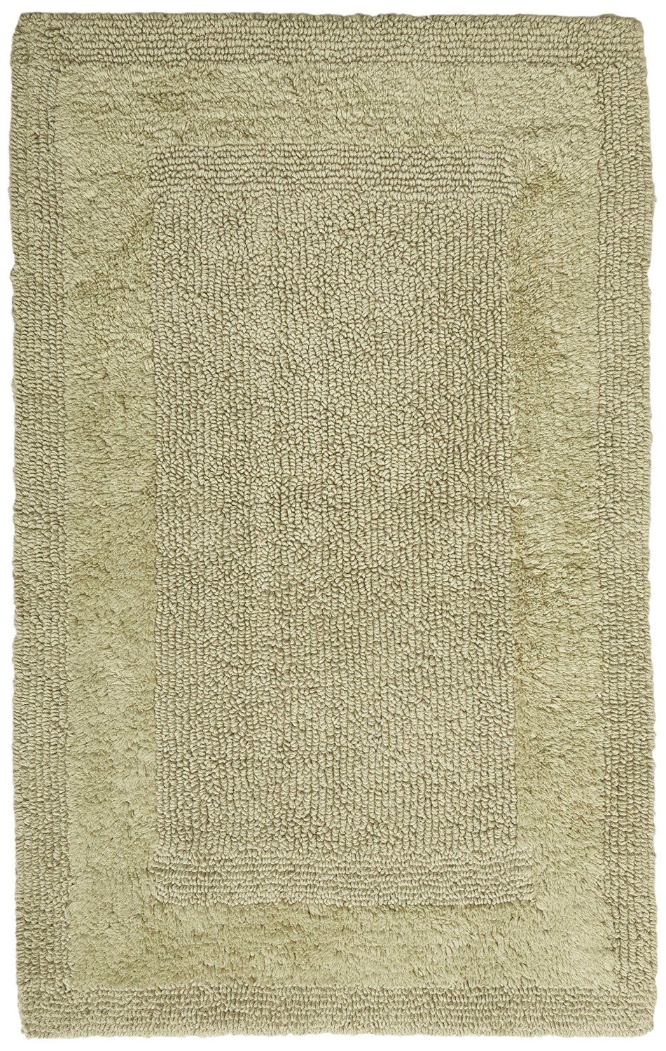 Medium-Sized, Reversible Cotton Bath Mat in Sage
