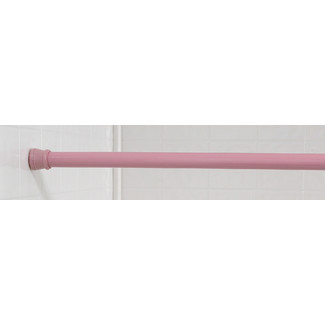 Steel Shower Curtain Tension Rod in Rose