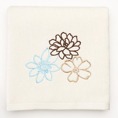 WHIMSY FLORAL BATH TOWEL-NATURAL